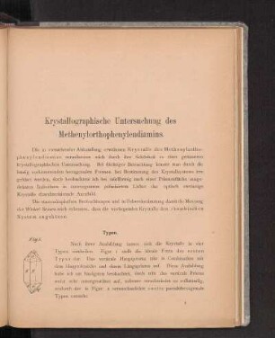 Kristallographische Untersuchung des Methenylorthophenylendiamins.