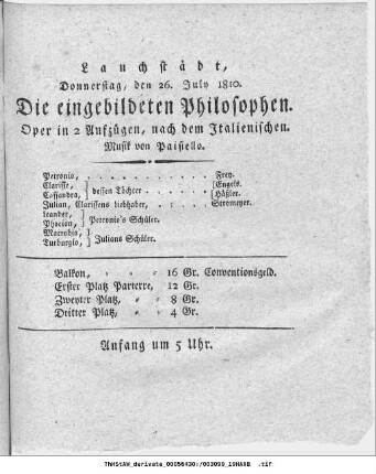 Die eingebildeten Philosophen