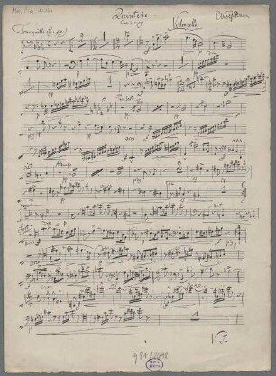 Quintets, strings (4), pf, op.6, Des-Dur, Fragments - BSB Mus.ms. 14160 : [caption title vlc:] Quintetto. // Re b mag. // Wolf-Ferrari ; [title vl 1:] Quintetto // in RebMag di EWolf-Ferrari // Violino I o