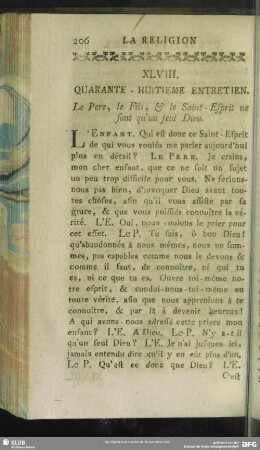 XLVIII. Quarante-Huitieme Entretien