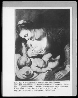 Maria, das Kind nährend