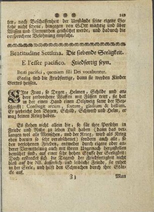 Die siebende Seeligkeit