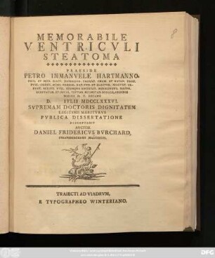 Memorabile Ventricvli Steatoma