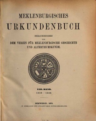 Meklenburgisches Urkundenbuch. 8, 1329 - 1336