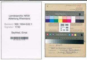 Entnazifizierung Ernst Seyfried , geb. 08.05.1891 (Kammermusiker)