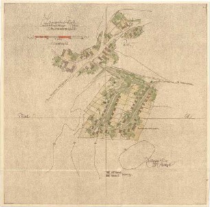 Gsaenger, Gustav; Moosburg - Langenbach (Bayern); Bebauungspläne - Bebauung zum Hörhammergelände, Vorschlag 2 (Lageplan)
