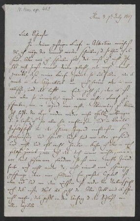 Brief an Rebecka Lejeune Dirichlet : 07.07.1847