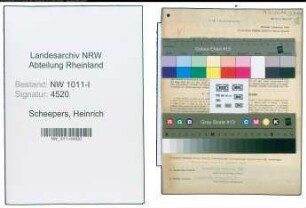 Entnazifizierung Heinrich Scheepers , geb. 31.07.1884 (Verwaltungsangestellter)