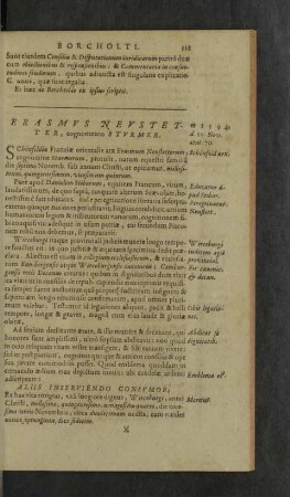 Erasmus Neustetter, cognomento Sturmer.