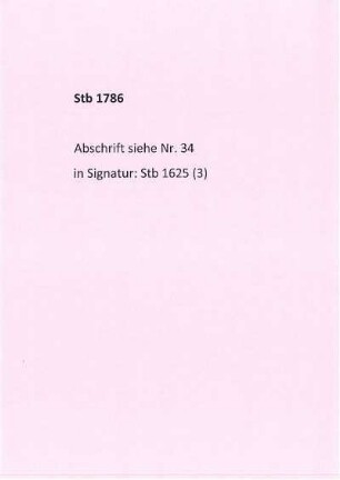 Stb 1786, Abschrift Nr. 34