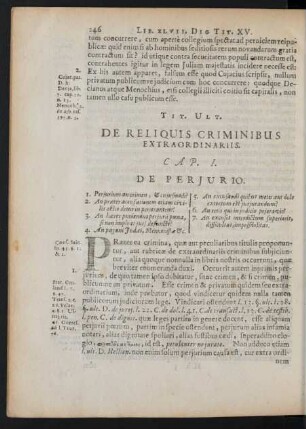 Tit. Ult. De Reliquis Criminibus Extraordinariis.