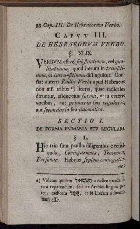 Caput III. De hebraeorum verbo.