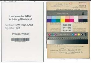Entnazifizierung Walter Preuss , geb. 25.02.1910 (Lokfuehrer)