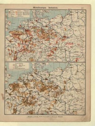 Bergbau, Industrie, Verkehrswege, Gewebe-Industrie