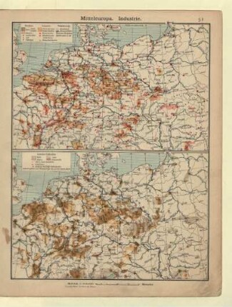 Bergbau, Industrie, Verkehrswege, Gewebe-Industrie