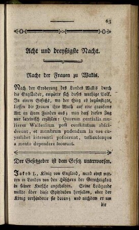 Acht und dreyßigste Nacht.