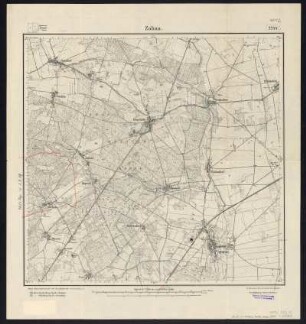 Messtischblatt [4042] = 2244 : Zahna-Elster, 1912 : Messtischblatt [4042] = 2244 : Zahna. - Aufn. 1902, hrsg. 1904, einzelne Nachtr. 1912. - [Berlin] : Reichsamt für Landesaufnahme, 1912. - 1 Kt. : zweifarbig