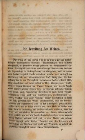 Die Bereitung des Weines
