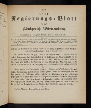 245-262, Nr. 27, 17. November 1874