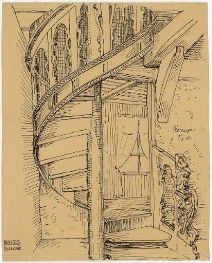Gebäude in Krempe, Wendeltreppe