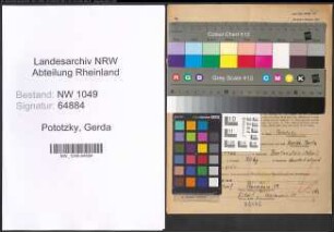 Entnazifizierung Gerda Pototzky , geb. 16.04.1922 (Lehrerin)