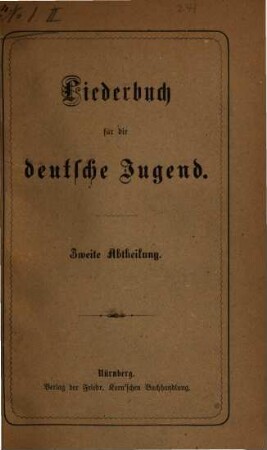 Liederbuch für die deutsche Jugend, 2