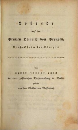 Rückerinnerungen an große Männer, 1