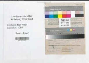 Entnazifizierung Josef Kann , geb. 24.02.1900 (Verwaltungsbeamter)
