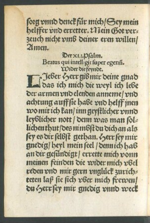 Der XLI. Psalm. - Der L. Psalm.