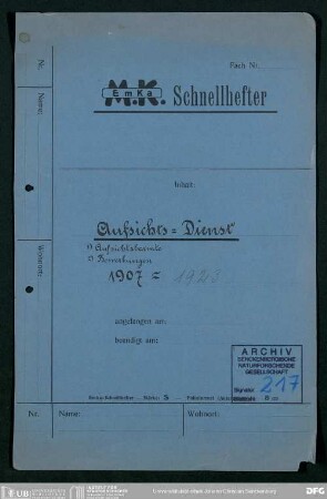 Aufsichtsdienst im Senckenbergmuseum