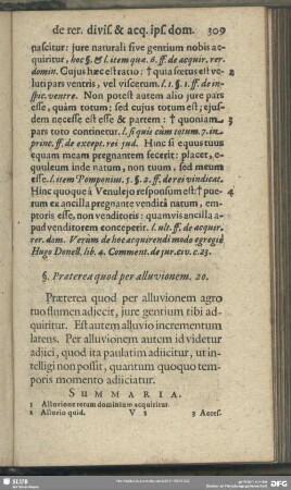 §. Praeterea quod per alluvionem. 20.