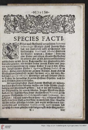 Species Facti