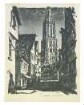 Walfischgasse. Blick auf den Westturm des Münsters. 1925