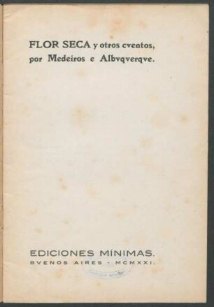 Flor seca y otros cuentos