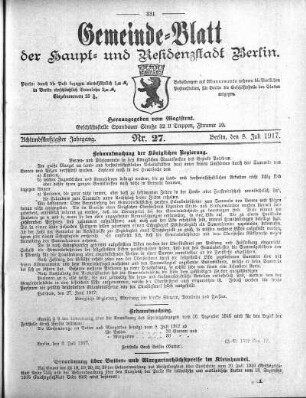 1917,27: Nr. 27, 8. Juli 1917