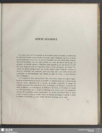 Résumé géologique
