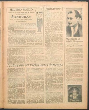 No hay que ser viejos antes de tiempo