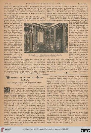 Wohnstuben im XVI. und XVII. Jahrhundert, [6]: eine kulturgeschichtliche und vergleichende Studie