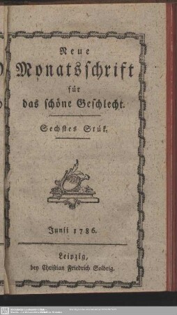 Sechstes Stük. Junii 1786