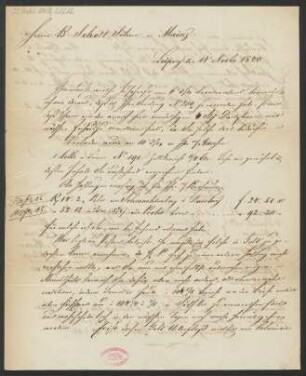 Brief an B. Schott's Söhne : 14.11.1840