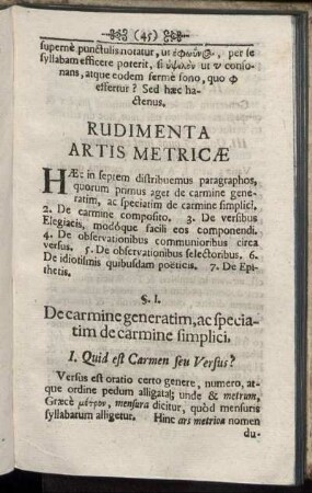 Rudimenta Artis Metricæ