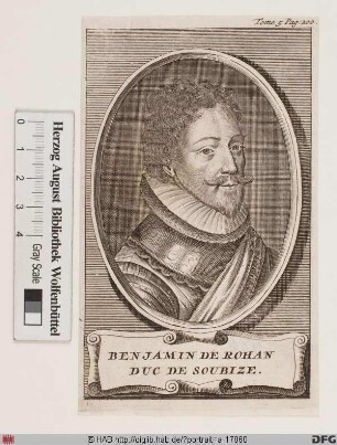 Bildnis Benjamin de Rohan, duc de Frontenay, seigneur de Soubise