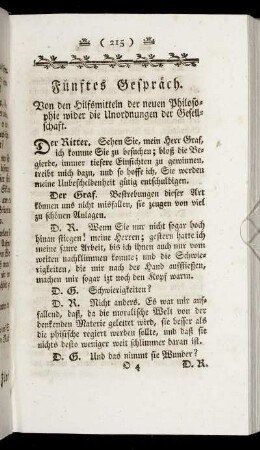 Fünftes Gespräch.