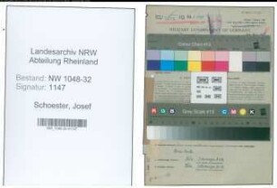 Entnazifizierung Josef Schoester , geb. 04.07.1906 (Angestellter)