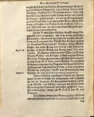 S. Johanns Predigen, Das ist: Einfaltige Beschreibung von siben nutzlichen Lehren : Als: Von S. Johanne Gottes Tauffer dem grossen, Jungkfrawen, Einsidel, Beichtigern, Propheten, Aposteln und Martyrer