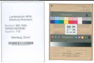 Entnazifizierung Emmi Meinberg , geb. 17.08.1921 (Fuersorgerin)