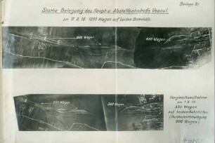 Fotos über die starke Belegung des Haupt- und Abstellbahnhofs in Vesoul (Luftbilder)