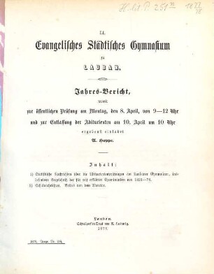 Jahresbericht. 1877/78 = 51