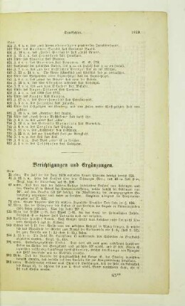 Berichtigungen und Ergänzungen