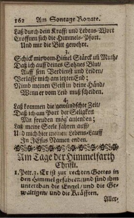 Am Tage der Himmelfarth Christi